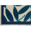Nourison Aloha 5' x 8' Navy Blue and White Fabric Tropical Area Rug (5' x 8')