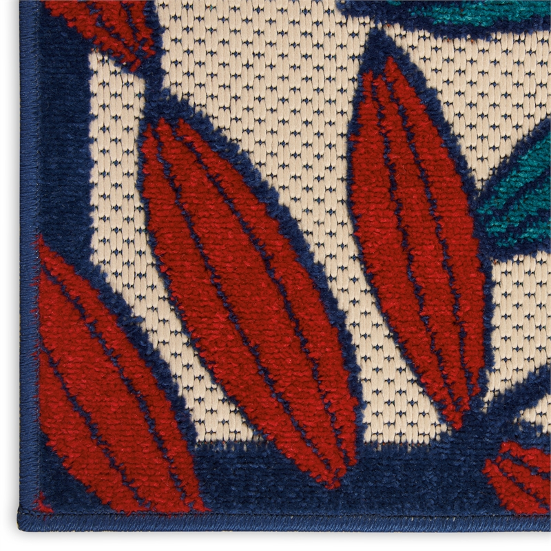 Nourison Aloha 6' x 9' Multicolor Fabric Tropical Area Rug (6' x 9')