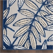 Nourison Aloha 8' x 11' Ivory Navy Fabric Tropical Area Rug (8' x 11')