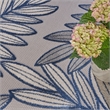 Nourison Aloha 8' x 11' Ivory Navy Fabric Tropical Area Rug (8' x 11')