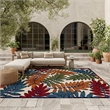 Nourison Aloha 8' x 11' Multicolor Fabric Tropical Area Rug (8' x 11')