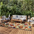 Nourison Aloha 8' x 11' Multi-Color Fabric Farmhouse Indoor/Outdoor Area Rug