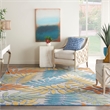 Nourison Aloha 10' x 13' Ivory Multicolor Fabric Tropical Area Rug (10' x 13')