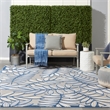 Nourison Aloha 10' x 13' Ivory Navy Fabric Tropical Area Rug (10' x 13')