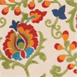 Nourison Aloha 5' x Round Multicolor Fabric Farmhouse Area Rug (5' Round)