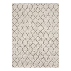 Nourison Amore 7'10&quot x 10'10&quot Cream Shag Indoor Rug Polypropylene