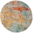 Nourison Celestial 5' x Round Multicolor Fabric Modern Area Rug (5' Round)