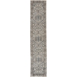 Nourison Concerto 10' Runner Ivory Gray Fabric Farmhouse Area Rug (10' Runner)