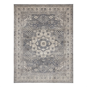 Nourison Concerto 7'10&quot x 9'10&quot Grey/Ivory Vintage Indoor Rug