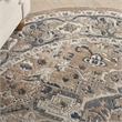 Nourison Concerto 8' x Round Beige Gray Fabric Farmhouse Area Rug (8' Round)