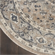 Nourison Concerto 8' x Round Beige Gray Fabric Farmhouse Area Rug (8' Round)