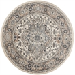 Nourison Concerto 8' x Round Ivory Gray Fabric Farmhouse Area Rug (8' Round)