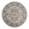 Nourison Concerto 8' x Round Ivory Gray Fabric Farmhouse Area Rug (8' Round)
