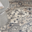 Nourison Concerto 8' x Round Ivory Gray Fabric Farmhouse Area Rug (8' Round)