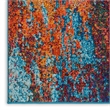 Nourison Celestial 4' x 6' Blue and Red Fabric Modern Area Rug (4' x 6')