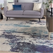 Nourison Celestial 8' x 11' Blue and White Fabric Modern Area Rug (8' x 11')