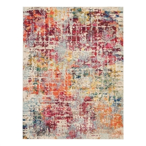 Nourison Celestial 7'10&quot x 10'6&quot Pink/Multicolor Modern Indoor Rug Polypropylene
