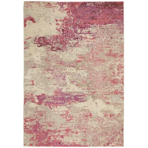 Nourison Celestial 3'11&quot x 5'11&quot Ivory/Pink Modern Indoor Rug