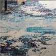 Nourison Celestial 4' x 6' Blue and White Fabric Modern Area Rug (4' x 6')