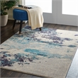 Nourison Celestial 4' x 6' Blue and White Fabric Modern Area Rug (4' x 6')