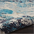 Nourison Celestial 4' x 6' Blue and White Fabric Modern Area Rug (4' x 6')