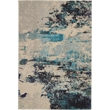 Nourison Celestial 4' x 6' Blue and White Fabric Modern Area Rug (4' x 6')