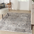 Nourison Concerto 4' x 6' Ivory Gray Fabric Farmhouse Area Rug (4' x 6')