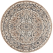 Nourison Concerto 4' x Round Beige Gray Fabric Farmhouse Area Rug (4' Round)