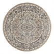 Nourison Concerto 4' x Round Beige Gray Fabric Farmhouse Area Rug (4' Round)