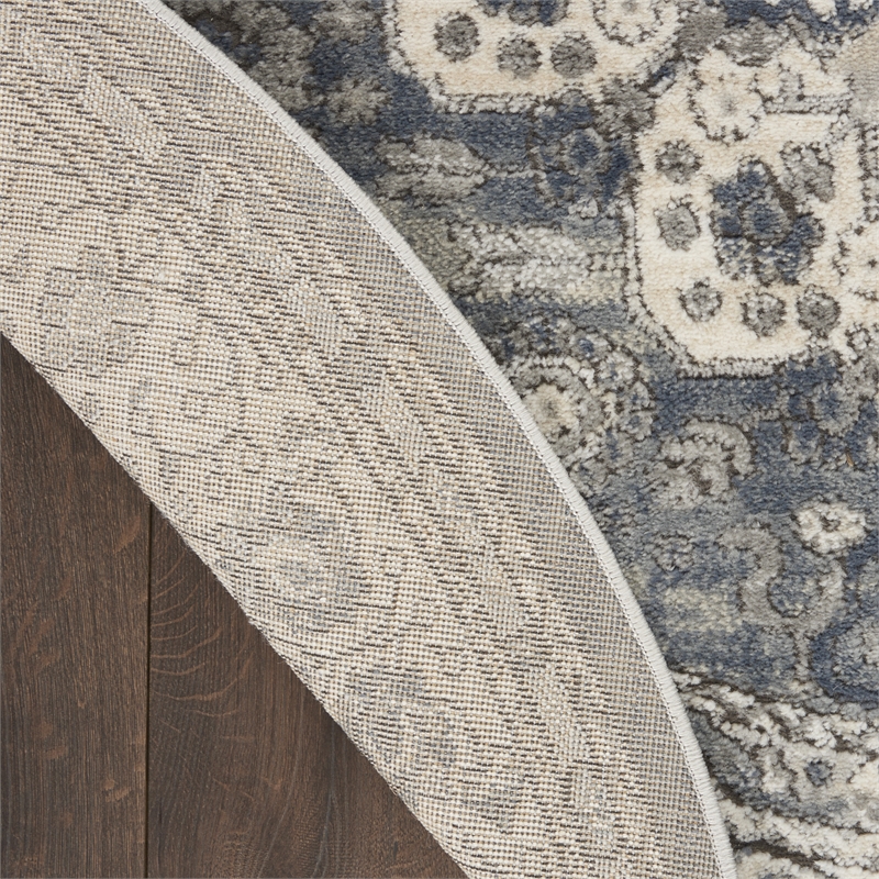 Nourison Concerto 4' x round Grey/Ivory Vintage Indoor Rug