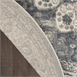 Nourison Concerto 4' x round Grey/Ivory Vintage Indoor Rug