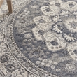 Nourison Concerto 4' x round Grey/Ivory Vintage Indoor Rug