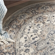 Nourison Concerto 4' x Round Ivory Gray Fabric Farmhouse Area Rug (4' Round)