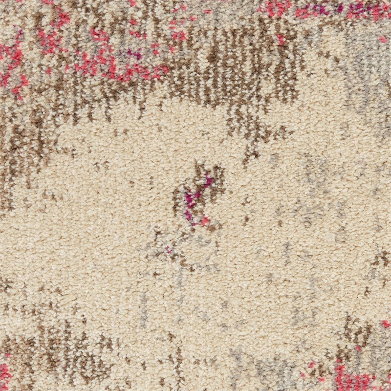 Nourison Celestial 4' x ROUND Ivory/Pink Modern Indoor Rug Polypropylene