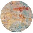 Nourison Celestial 8' x Round Multicolor Fabric Modern Area Rug (8' Round)