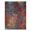 Nourison Celestial 9' x 12' Blue and Red Fabric Modern Area Rug (9' x 12')