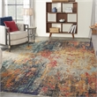 Nourison Celestial 9' x 12' Multicolor Modern Indoor Rug Polypropylene