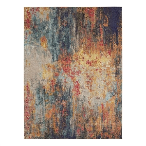Nourison Celestial 9' x 12' Multicolor Modern Indoor Rug Polypropylene