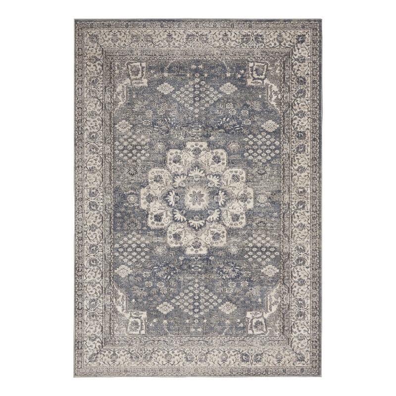Nourison Concerto 5'3&quot x 7'3&quot Grey/Ivory Vintage Indoor Rug