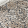 Nourison Concerto 5' x Round Beige Gray Fabric Farmhouse Area Rug (5' Round)
