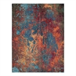 Nourison Celestial 10' x 14' Blue and Red Fabric Modern Area Rug (10' x 14')