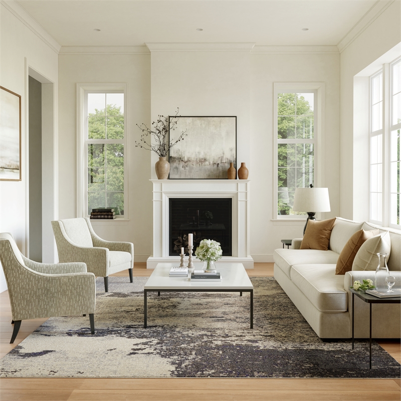 Nourison Celestial 10' x 14' Ivory/Gray Modern Indoor Rug