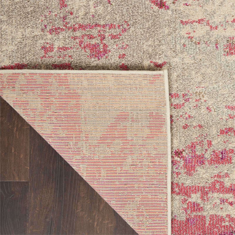 Nourison Celestial 10' x 14' Ivory/Pink Modern Indoor Rug Polypropylene