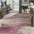 Nourison Celestial 10' x 14' Ivory/Pink Modern Indoor Rug Polypropylene