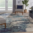 Nourison Celestial 10' x 14' Blue and White Fabric Modern Area Rug (10' x 14')