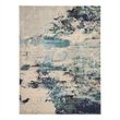 Nourison Celestial 10' x 14' Blue and White Fabric Modern Area Rug (10' x 14')