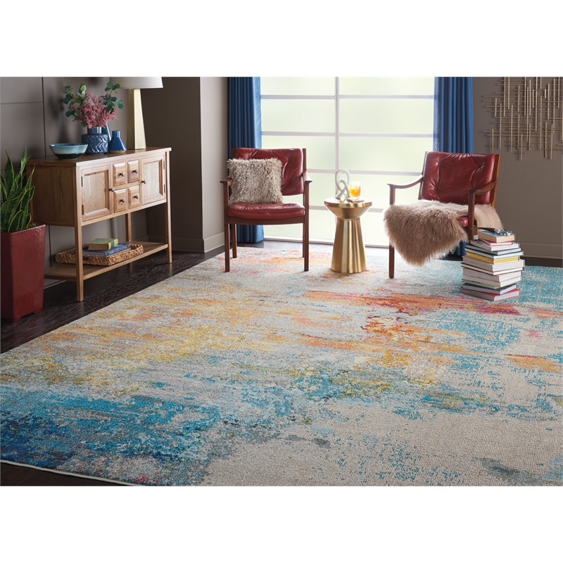 Nourison Celestial 10' x 14' Multicolor Fabric Modern Area Rug (10' x 14')
