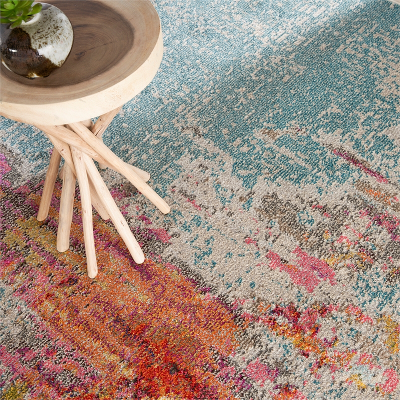 Nourison Celestial 10' x 14' Multicolor Fabric Modern Area Rug (10' x 14')