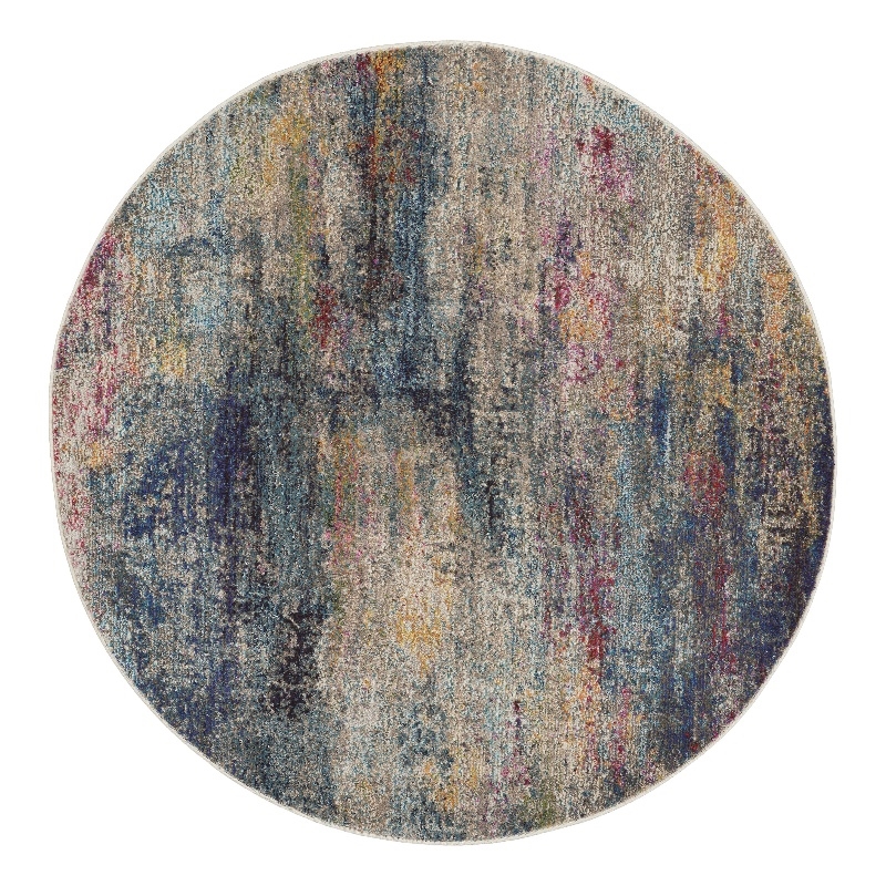 Nourison Celestial 4' x round Multicolor Modern Indoor Rug
