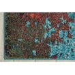 Nourison Celestial 5' x 7' Blue and Red Fabric Modern Area Rug (5' x 7')